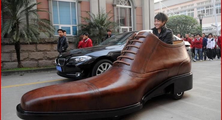 Китайцы сделали автомобиль в виде ботинка