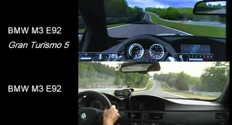 BMW M3 на гоночной трассе: симулятор и реальность