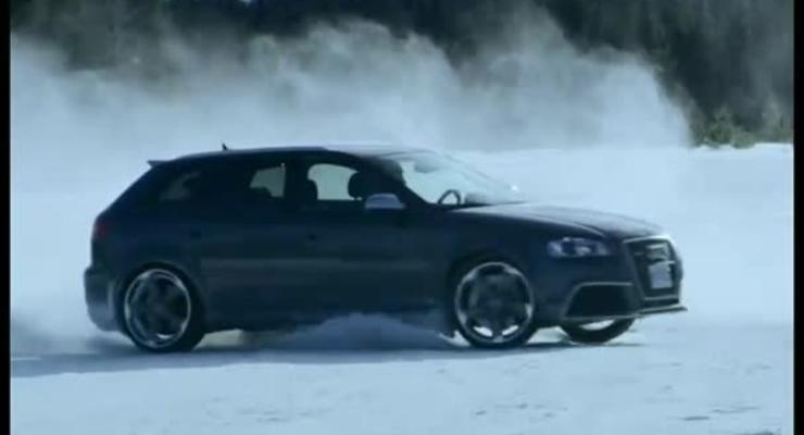 Cнежный дрифт на новом Audi RS3