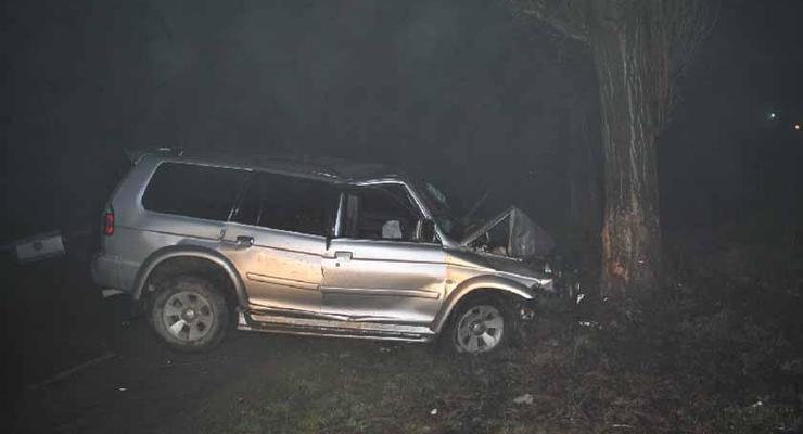 Внедорожник Mitsubishi врезался в дерево – водитель погиб