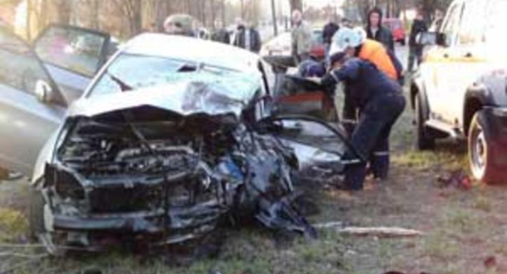 Пьяный на BMW разбил три машины и убил человека