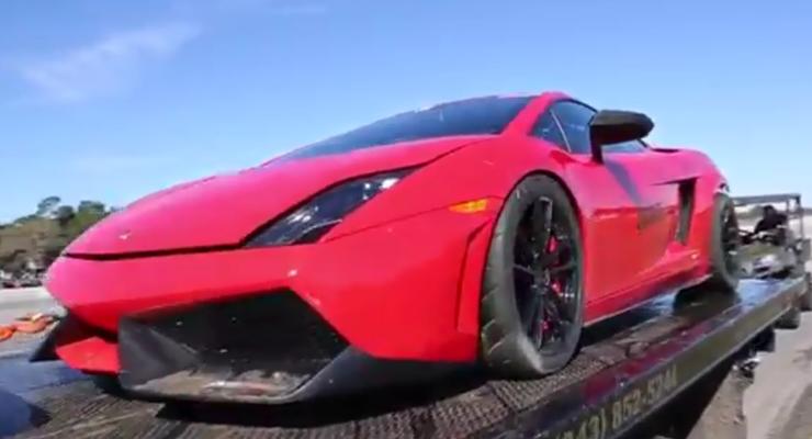 На соревнованиях в США утопили суперкар Lamborghini (видео)