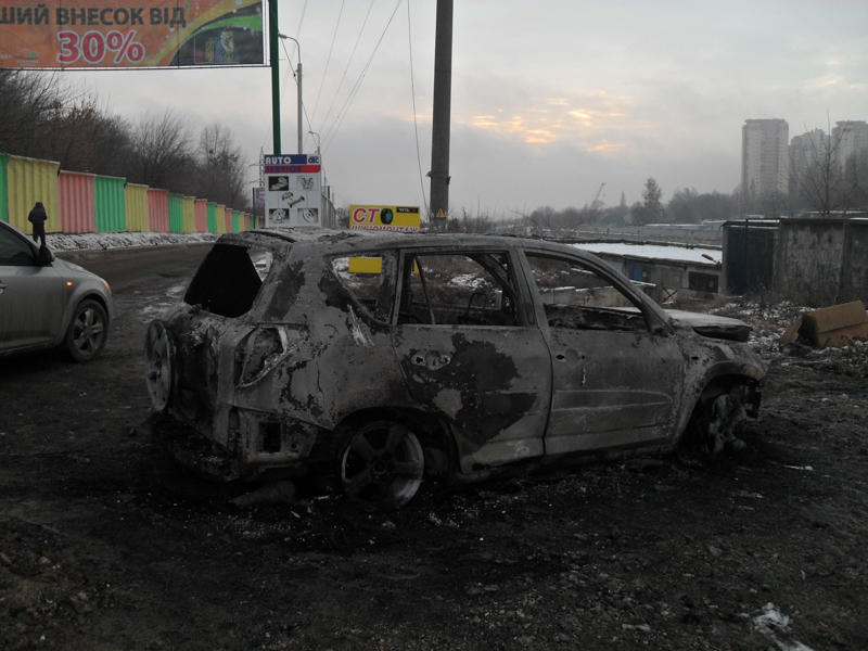 В Киеве из-за обрыва электрокабеля сгорела Toyota / obozrevatel.com
