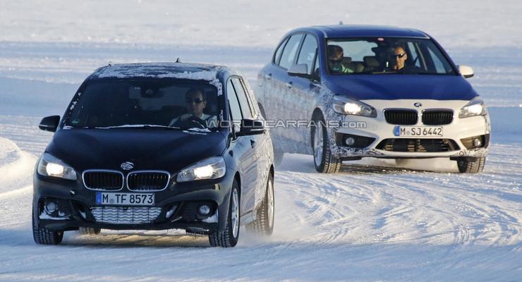 BMW проводит зимние тесты семиместного 2-Series Active Tourer (фото)