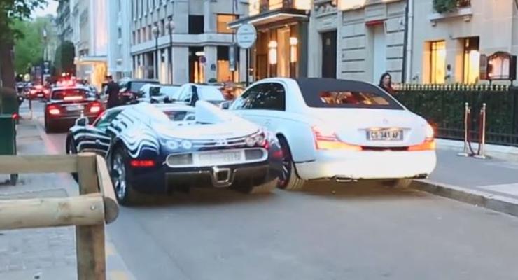 ДТП на миллион: Bugatti Veyron против Ferrari LaFerrari (видео)