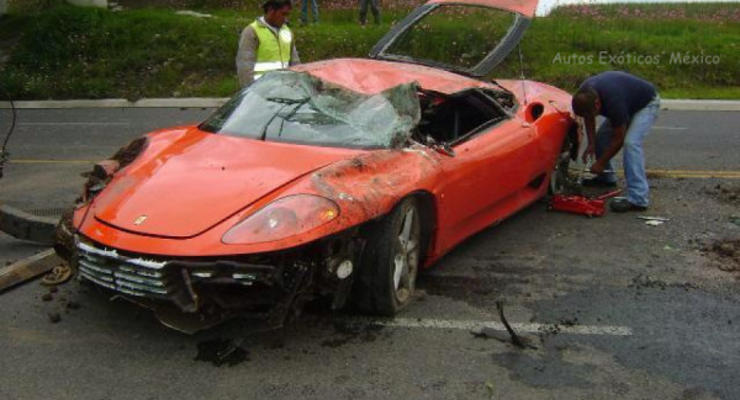 В Мексике разбили редкий Ferrari 360 Modena (фото)