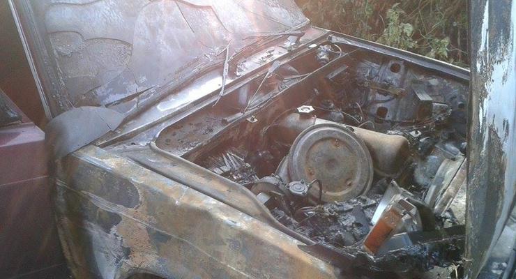 В Полтаве горел автомобиль журналиста Громадського ТБ