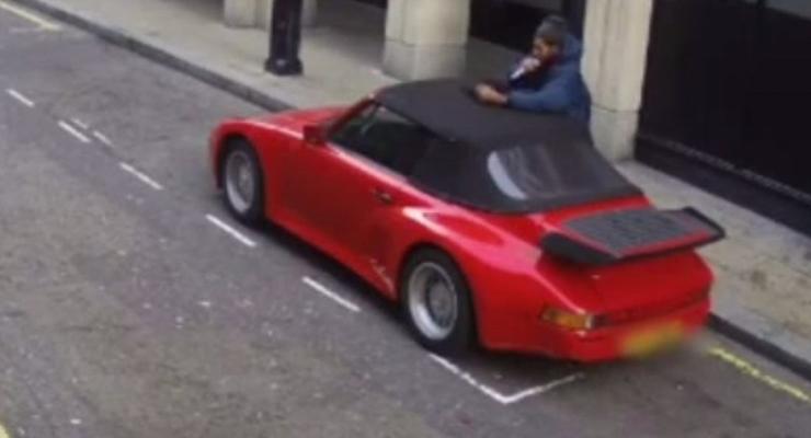 GTA в Лондоне: преступник вскрыл крышу кабриолета и попытался угнать авто (видео)