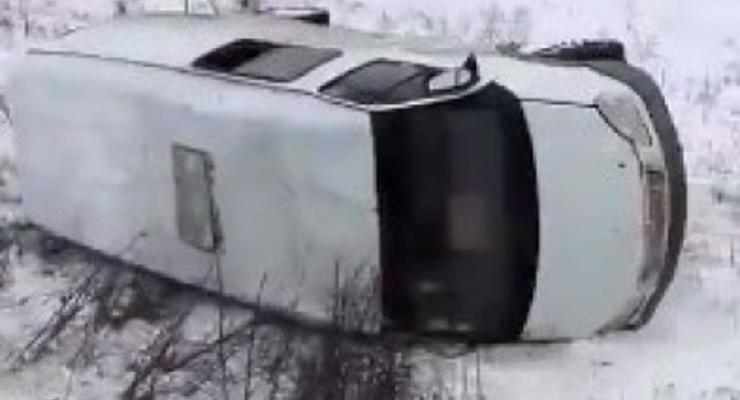 Автобус с боевиками ДНР перевернулся в Донецке