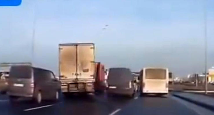 В России "лосиный тест" спас водителя фуры от масштабного ДТП (видео)