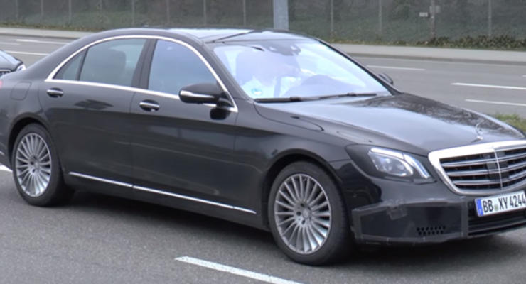 Фотошпионы показали на видео обновленный Mercedes-Benz S-Class