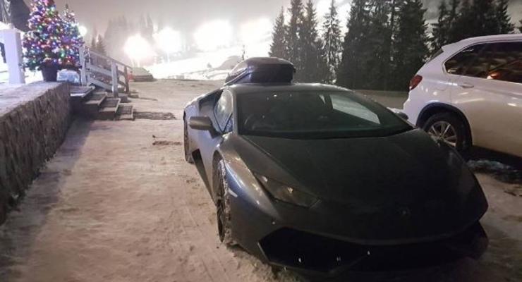 Британец приехал в украинские Карпаты на Lamborghini