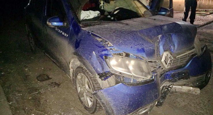 В Киеве мужчина угнал и разбил о дерево Renault