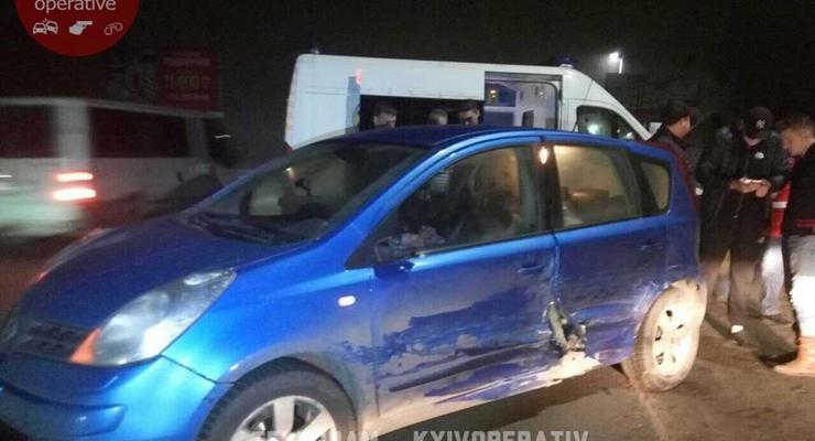 Пьяное ДТП в Киеве: водитель протаранил авто с грудным ребенком
