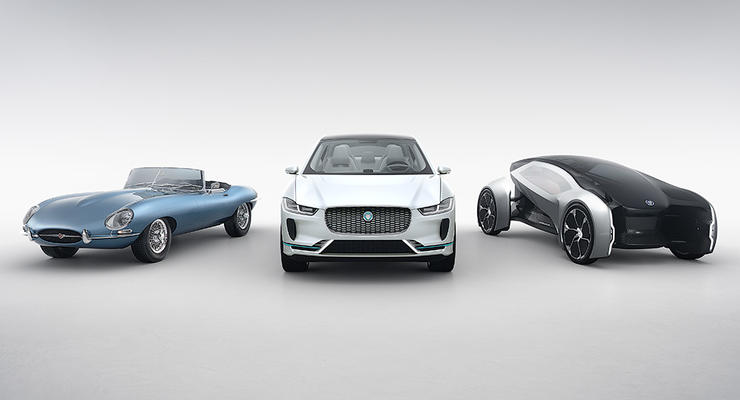 Jaguar представил автономный концепт-кар и электрический E-Type