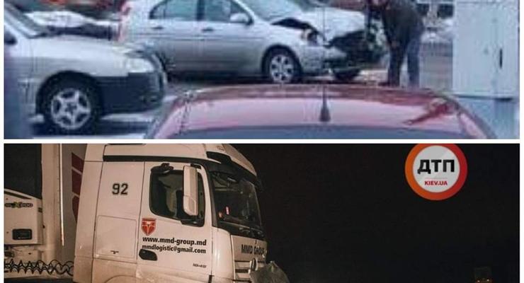 Под Киевом пьяный водитель убегал с места ДТП и влетел насмерть под фуру