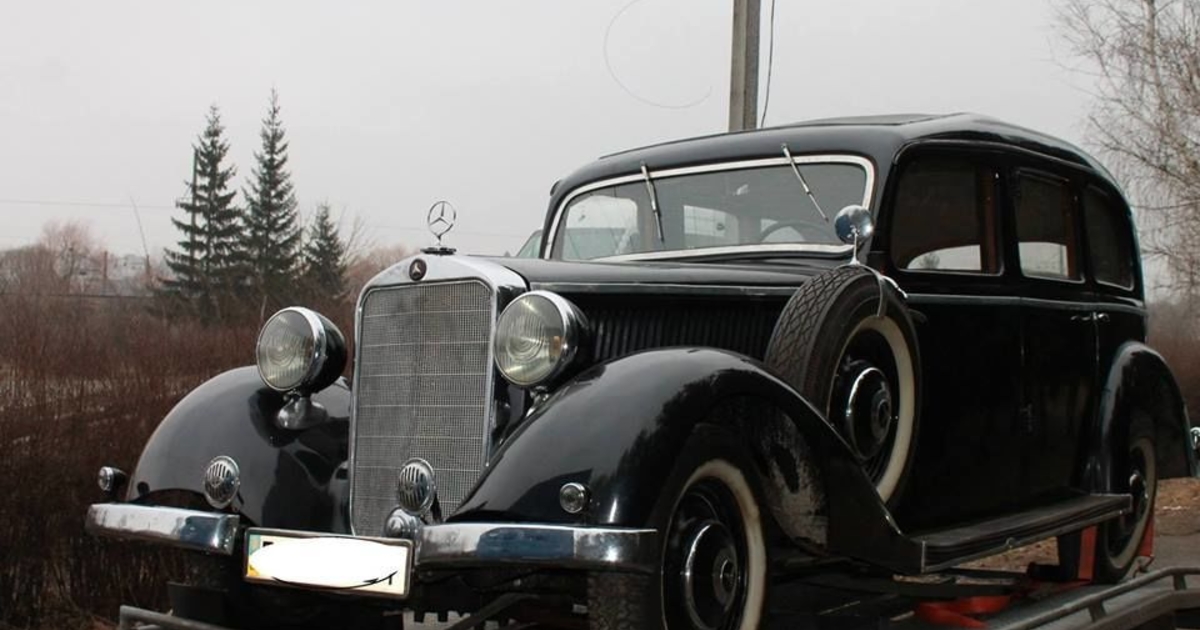 ретро автомобили мерседес 1938г
