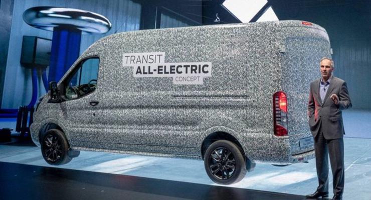 Официально представлен полностью электрический коммерческий фургон Ford Transit