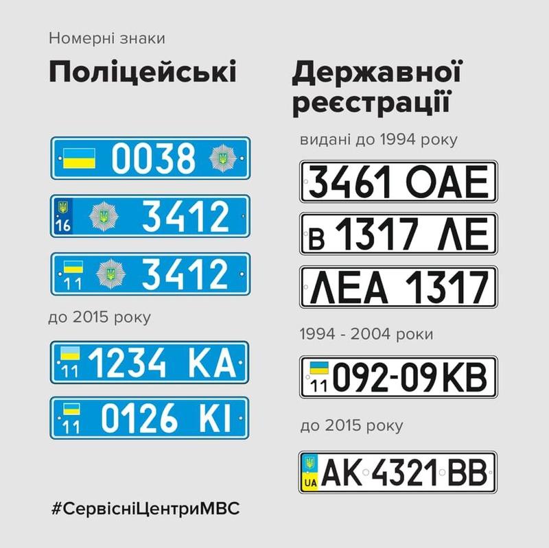 В МВД показали именные номерные знаки на авто, которые нельзя заказывать / facebook.com