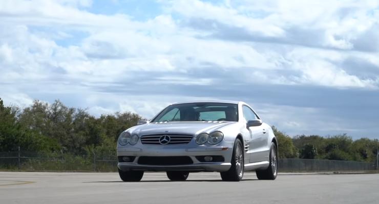 С Mercedes SL55 сняли ограничение скорости и разогнали до 315 км в час - видео