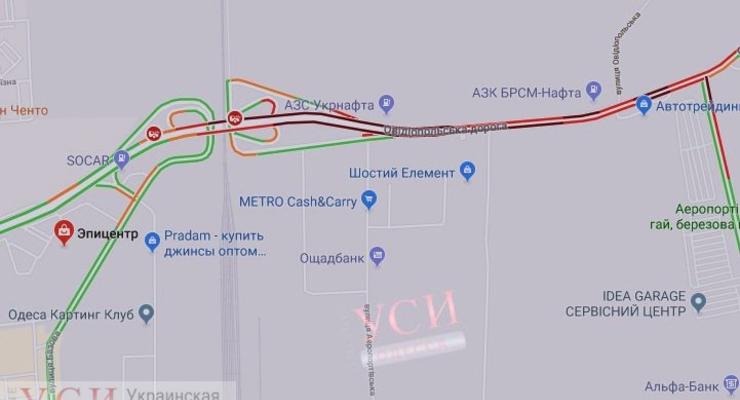 ДТП с 11 авто под Одессой парализовало въезд в город - карта