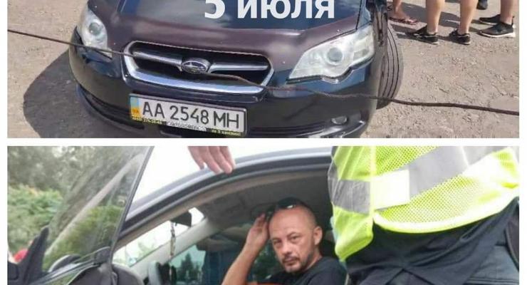 Пьяный водитель в Киеве устроил масштабное ДТП: видео