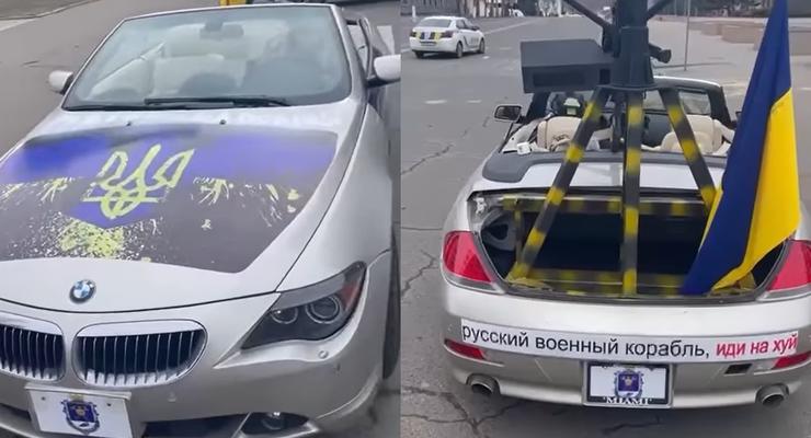 Полиция Николаевщины получила необычную BMW с пулеметом - видео
