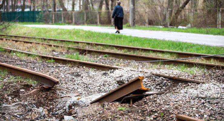 В Пуще-Водице повредили старейший трамвайный маршрут в Украине