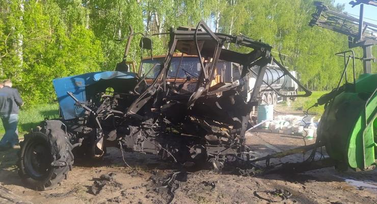 В Черниговской области тракторист подорвался на мине посреди поля