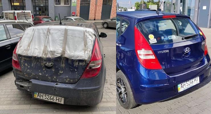 Украинцу в Варшаве бесплатно починили автомобиль после обстрела