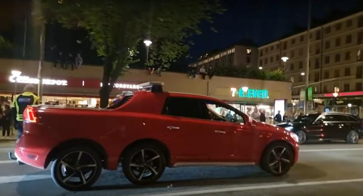 В Швеции засветился необычный Volvo 6x6 - видео