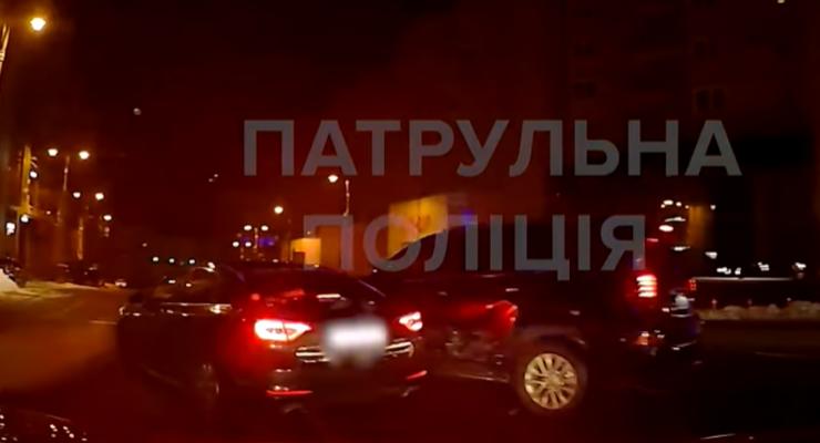Как полиция ловила пьяного водителя на улицах Киева - видео