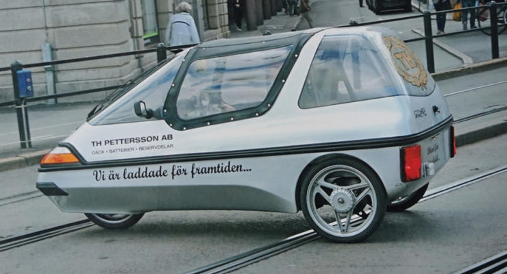 В Швеции заметили самый необычный электромобиль в истории - фото